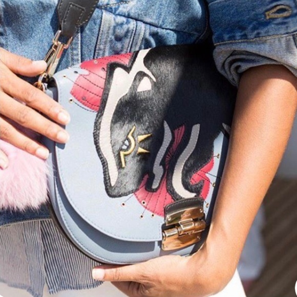 FURLA Badger Panel Saddle Shoulder Bag In Dolomia